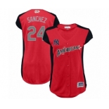 Women's New York Yankees #24 Gary Sanchez Authentic Red American League 2019 Baseball All-Star Jersey