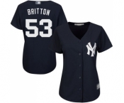 Women's New York Yankees #53 Zach Britton Authentic Navy Blue Alternate Baseball Jersey