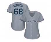 Women's New York Yankees #68 Dellin Betances Grey Road Stitched MLB Jersey