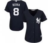 Women's New York Yankees #8 Yogi Berra Authentic Navy Blue Alternate Baseball Jersey