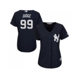 Women's New York Yankees #99 Aaron Judge Navy Blue Alternate Stitched MLB Jersey