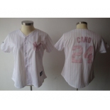 women mlb jerseys new york yankees #24 cano white[pink strip]