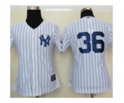 women mlb jerseys new york yankees #36 white[black stripe]