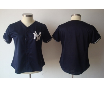 women mlb jerseys new york yankees blank dk.blue