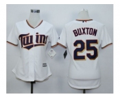 Women Minnesota Twins #25 Byron Buxton White jerseys