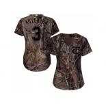 Women Minnesota Twins #3 Harmon Killebrew Camo Realtree Collection Cool Base Stitched MLB Jersey