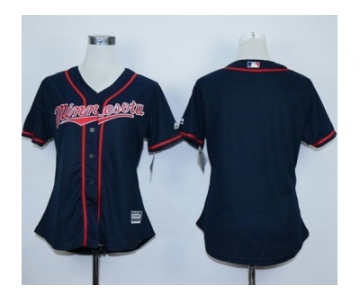 Women Minnesota Twins Blank Navy Blue jerseys