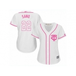 Women's Majestic Minnesota Twins #22 Miguel Sano Replica White Fashion Cool Base MLB Jersey