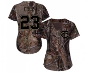 Women's Minnesota Twins #23 Nelson Cruz Authentic Camo Realtree Collection Flex Base Baseball Jersey