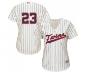 Women's Minnesota Twins #23 Nelson Cruz Authentic Cream Alternate Cool Base Baseball Jersey