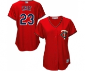 Women's Minnesota Twins #23 Nelson Cruz Authentic Scarlet Alternate Cool Base Baseball Jersey