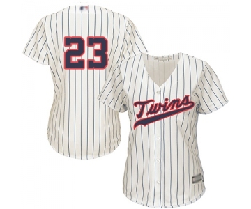 Women's Minnesota Twins #23 Nelson Cruz Replica Cream Alternate Cool Base Baseball Jersey