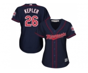 Women's Minnesota Twins #26 Max Kepler Navy Blue Alternate Stitched MLB Jersey