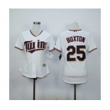 women mlb jerseys minnesota twins #25 buxton white[buxton]