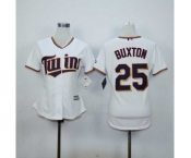 women mlb jerseys minnesota twins #25 buxton white[buxton]