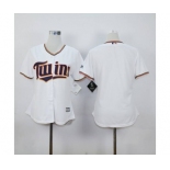 women mlb jerseys minnesota twins blank white