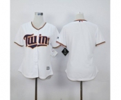 women mlb jerseys minnesota twins blank white