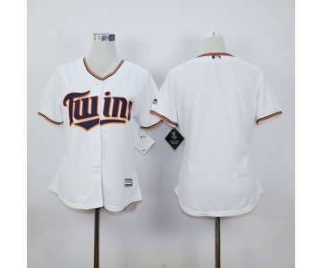 women mlb jerseys minnesota twins blank white