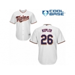 Youth Majestic Minnesota Twins #26 Max Kepler Replica White Home Cool Base MLB Jersey