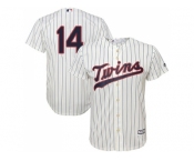 Youth Minnesota Twins #14 Kent Hrbek Cream Strip Cool Base Stitched MLB Jersey