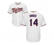 Youth Minnesota Twins #14 Kent Hrbek White Cool Base Stitched MLB Jersey