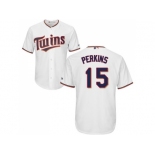 Youth Minnesota Twins #15 Glen Perkins White Cool Base Stitched MLB Jersey