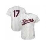 Youth Minnesota Twins #17 Jose Berrios Cream Strip Cool Base Stitched MLB Jersey