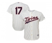 Youth Minnesota Twins #17 Jose Berrios Cream Strip Cool Base Stitched MLB Jersey