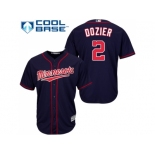 Youth Minnesota Twins #2 Brian Dozier Navy blue Cool Base Stitched MLB Jersey