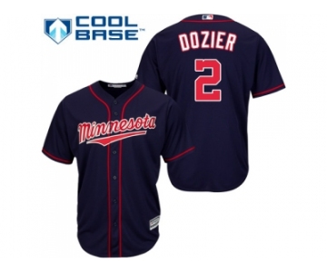 Youth Minnesota Twins #2 Brian Dozier Navy blue Cool Base Stitched MLB Jersey