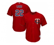 Youth Minnesota Twins #22 Miguel Sano Red Cool Base Stitched MLB Jersey