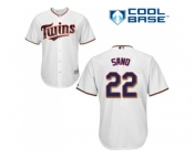 Youth Minnesota Twins #22 Miguel Sano White Cool Base Stitched MLB Jersey