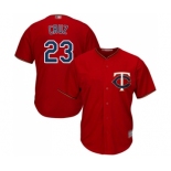 Youth Minnesota Twins #23 Nelson Cruz Authentic Scarlet Alternate Cool Base Baseball Jersey