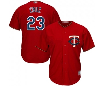 Youth Minnesota Twins #23 Nelson Cruz Authentic Scarlet Alternate Cool Base Baseball Jersey