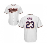 Youth Minnesota Twins #23 Nelson Cruz Authentic White Home Cool Base Baseball Jersey