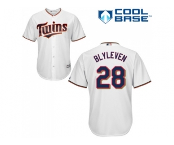 Youth Minnesota Twins #28 Bert Blyleven White Cool Base Stitched MLB Jersey