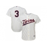 Youth Minnesota Twins #3 Harmon Killebrew Cream Strip Cool Base Stitched MLB Jersey