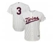 Youth Minnesota Twins #3 Harmon Killebrew Cream Strip Cool Base Stitched MLB Jersey