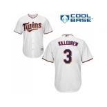 Youth Minnesota Twins #3 Harmon Killebrew White Cool Base Stitched MLB Jersey