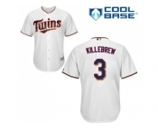 Youth Minnesota Twins #3 Harmon Killebrew White Cool Base Stitched MLB Jersey