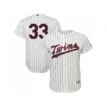 Youth Minnesota Twins #33 Justin Morneau Cream Stitched MLB Jersey