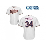 Youth Minnesota Twins #34 Kirby Puckett White Cool Base StitchedMLB Jersey