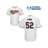 Youth Minnesota Twins #52 Byung-Ho Park White Cool Base Stitched MLB Jersey