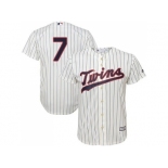 Youth Minnesota Twins #7 Joe Mauer Cream Stitched MLB Jersey