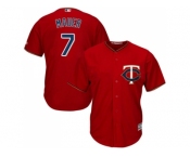 Youth Minnesota Twins #7 Joe Mauer Red Cool Base Stitched MLB Jersey