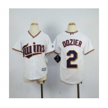 youth mlb jerseys minnesota twins #2 dozier white[dozier]