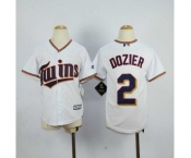 youth mlb jerseys minnesota twins #2 dozier white[dozier]