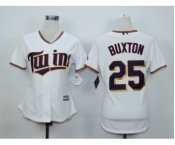 youth mlb jerseys minnesota twins #25 buxton white[buxton]