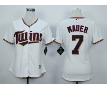 youth mlb jerseys minnesota twins #7 mauer white