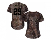 Women Atlanta Braves #29 John Smoltz Camo Realtree Collection Cool Base Stitched MLB Jersey